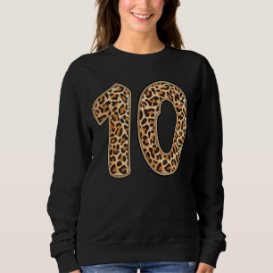 Leopard 10e verjaardagsfeestje tien 10 jaar oud wi trui
