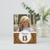 Leopard 13e verjaardag: Afbeelding:partijuitnodigi Kaart (Staand voorkant)