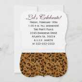 Leopard 1st Birthday: Afbeelding:partijuitnodiging Kaart (Achterkant)