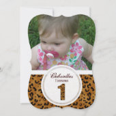 Leopard 1st Birthday: Afbeelding:partijuitnodiging Kaart (Voorkant)