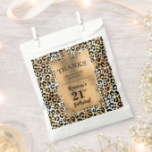 Leopard 21st Birthday Party Favor Bag Bedankzakje (Geknipt)