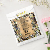 Leopard 21st Birthday Party Favor Bag Bedankzakje (Gezegeld)