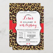 Leopard 30e 40e 50e 60e Verjaardagsfeest Uitnodige Kaart (Voorkant / Achterkant)