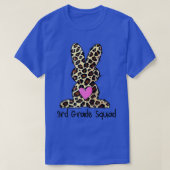 Leopard 3rd Grade Squad Easter Bunny Student T-shirt (Design voorkant)