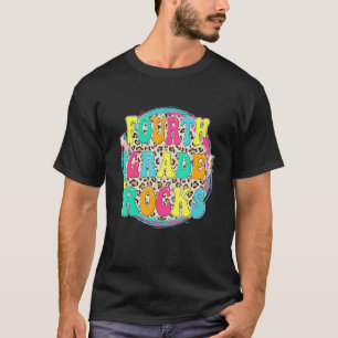 Leopard 4e klas Rocks Student Eerste dag van de sc T-shirt