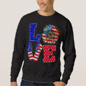 Leopard 4th of julLove Sunflower Patriotic Ameri Trui (Voorkant)