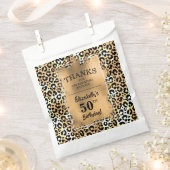 Leopard 50th Birthday Party Bedankzakje (Geknipt)