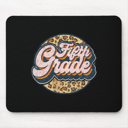 Leopard 5th Grade Terug naar Schoo Muismat (Voorkant)