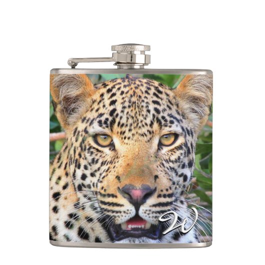 Leopard 6 Maatkolf Heupfles (Voorkant)