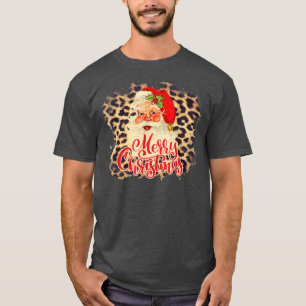 Leopard 70s Santa Merry Kerstman Cl T-shirt