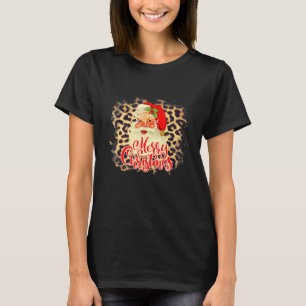 Leopard  70s Santa Merry Kerstman Cl T-shirt