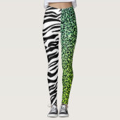 Leopard 80s Rock Tiger Zebra Stripes Spots Leggings (Voorkant)