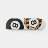 Leopard 8 Ball Chic Esthetische Skateboard Wall Ar (Horizontaal)