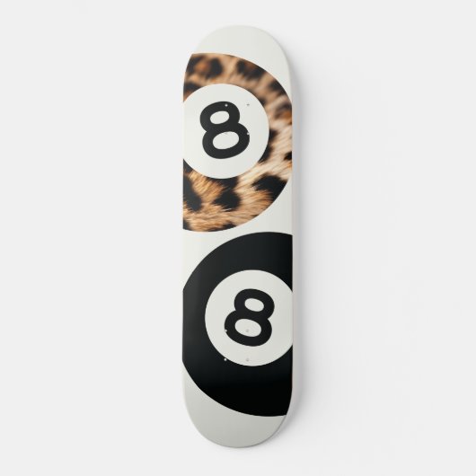 Leopard 8 Ball Chic Esthetische Skateboard Wall Ar (Voorkant)