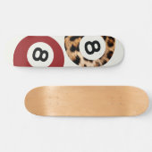 Leopard 8 Ball Chic Esthetische Skateboard Wall Ar (Horizontaal)