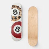 Leopard 8 Ball Chic Esthetische Skateboard Wall Ar (Voorkant)