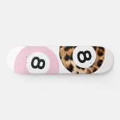 Leopard 8 Ball Chic Esthetische Skateboard Wall Ar (Horizontaal)