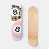 Leopard 8 Ball Chic Esthetische Skateboard Wall Ar (Voorkant)