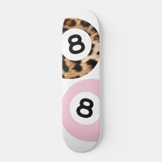Leopard 8 Ball Chic Esthetische Skateboard Wall Ar