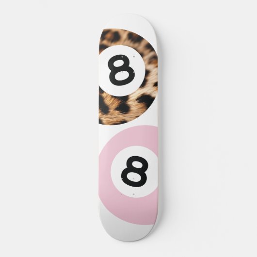 Leopard 8 Ball Chic Esthetische Skateboard Wall Ar (Voorkant)