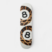 Leopard 8 Ball Chic Esthetische Skateboard Wall Ar (Voorkant)