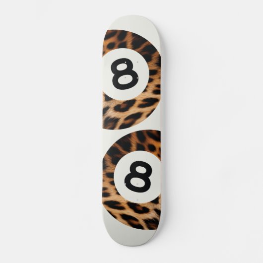 Leopard 8 Ball Chic Esthetische Skateboard Wall Ar (Voorkant)