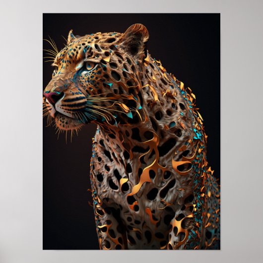 Leopard Abstract Wall Art Poster (Voorkant)