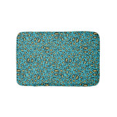 Leopard-afdruk op lui blauw badmat (Voorkant)