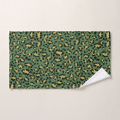Leopard-afdruk op lui groen bad handdoek (Handdoek)