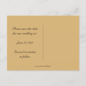 Leopard-afdruk slaat de datum op aankondigingskaart (Achterkant)