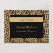 Leopard-afdruk slaat de datum op aankondigingskaart (Voorkant)