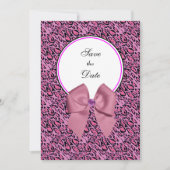 Leopard-afdruk slaat de datum op save the date (Voorkant)