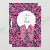 Leopard-afdruk slaat de datum op save the date (Voorkant / Achterkant)