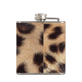 leopard-afdruk ziet er structuur uit heupfles (Achterkant)