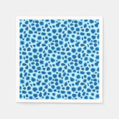 Leopard-afdrukken - Donkere kobalt en blauw hemd Servetten (Voorkant)