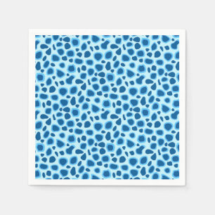 Leopard-afdrukken - Donkere kobalt en blauw hemd Servetten