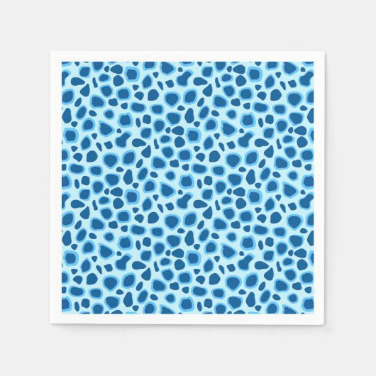 Leopard-afdrukken - Donkere kobalt en blauw hemd Servetten (Voorkant)