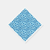 Leopard-afdrukken - Donkere kobalt en blauw hemd Servetten (Hoek)