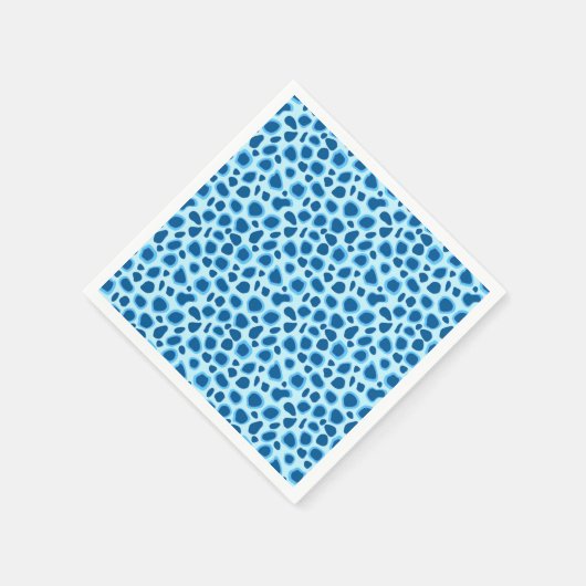 Leopard-afdrukken - Donkere kobalt en blauw hemd Servetten (Hoek)