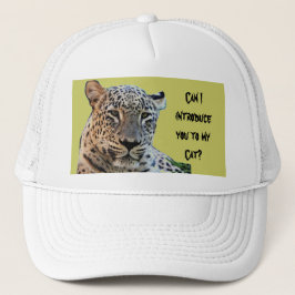 Leopard afdrukken trucker pet