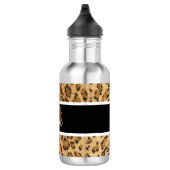 Leopard Afdrukken U monogram initiaal Water Fles (Rechts)