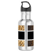 Leopard Afdrukken U monogram initiaal Water Fles (Achterkant)