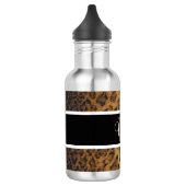 Leopard Afdrukken U monogram initiaal Water Fles (Links)