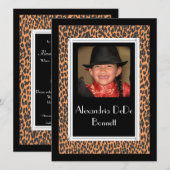 Leopard-afdrukuitnodigingen Kaart (Voorkant / Achterkant)