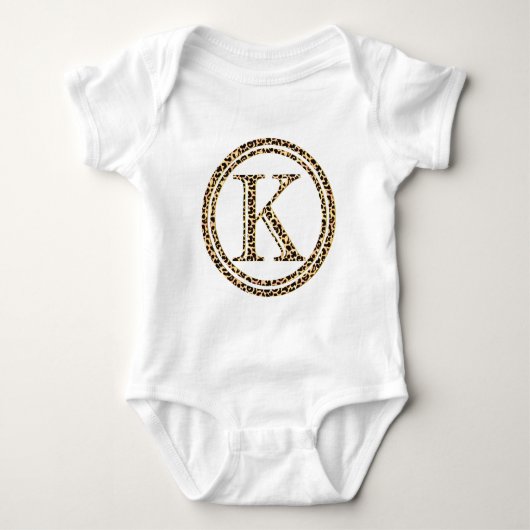 leopard alfabet K Romper (Voorkant)
