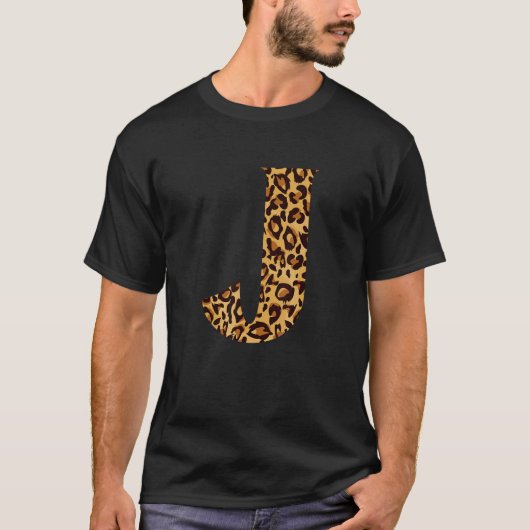 Leopard Alphabet J School Teachers Studenten Kinde T-shirt (Voorkant)