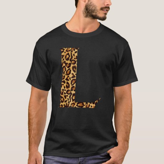 Leopard Alphabet L School docenten Kinder T-shirt (Voorkant)