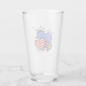 Leopard American Flag Heart 4 juli Verenigde State Glas (Achterkant)