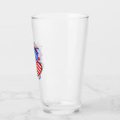 Leopard American Flag Heart 4 juli Verenigde State Glas (Links)