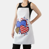 Leopard American Flag Heart 4 juli Verenigde State Schort (Insitu)